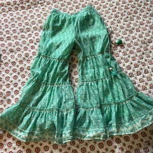 Bohemian Teal Gaucho Pants Flare size Girl’s Youth 8/9